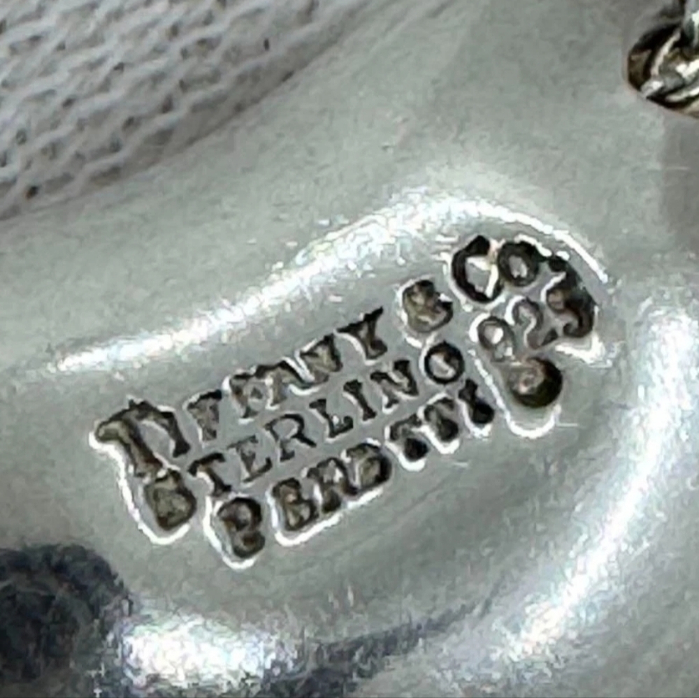 Tiffany & Co. Elsa Peretti Bean Necklace 18mm Large Sterling Silver 925 Pendant - Picture 5 of 7